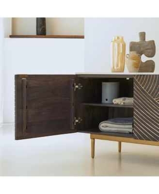Bilal solid mango and terrazzo Sideboard 180 cm