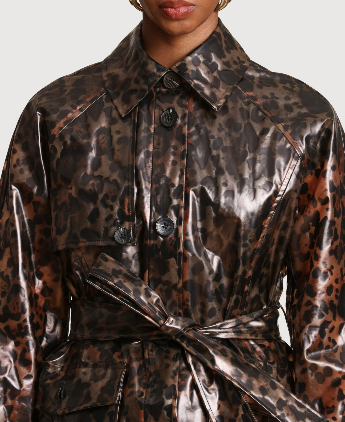 Avec Les Filles Women's Center Front Belted Trench Coat