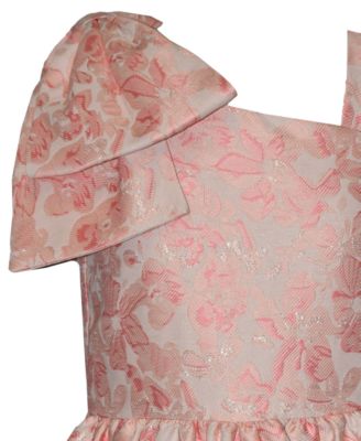 Girls' 7-16 Asymmetrical Bow Shoulder Party Dress