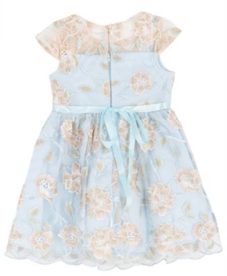 Girls' 2T-6X Fit and Flare Short-Sleeve Dress