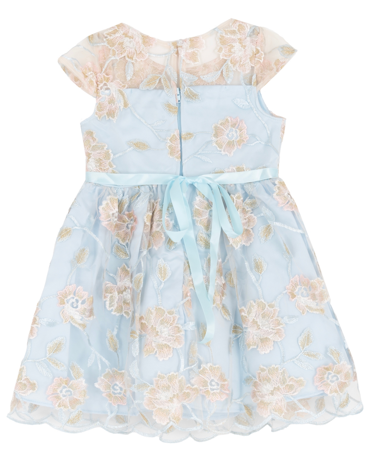 Rare Editions Girls' 2T-6X Fit and Flare Short-Sleeve Dress