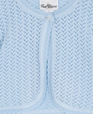 Girls' 7-16 Crochet Knit Cardigan