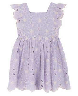 Girls' 2T-6X Eyelet Squared Dress