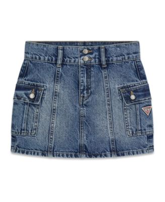 Girls' 7-16 Cargo Denim Skirt