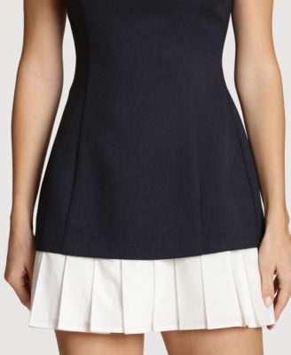 Women's Boat Neck Mini Dress