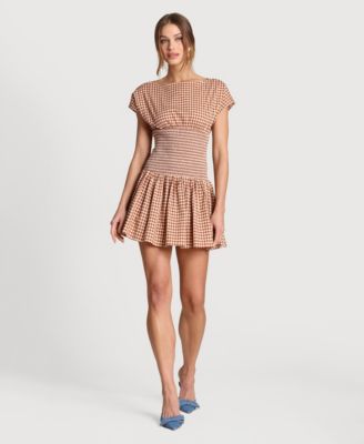 Women's Boat Neck Mini Dress