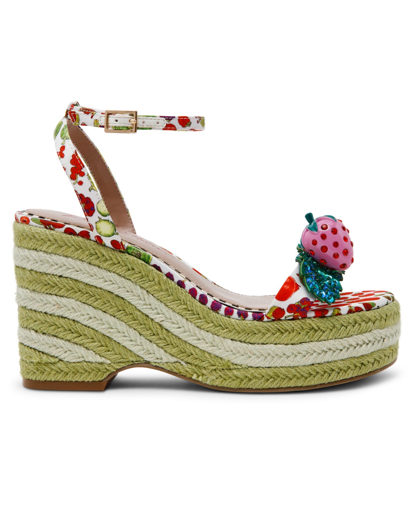 Женские сандалии Betsey Johnson Bobbie Platform Wedge, цвет: Белый разноцветный — фото 2