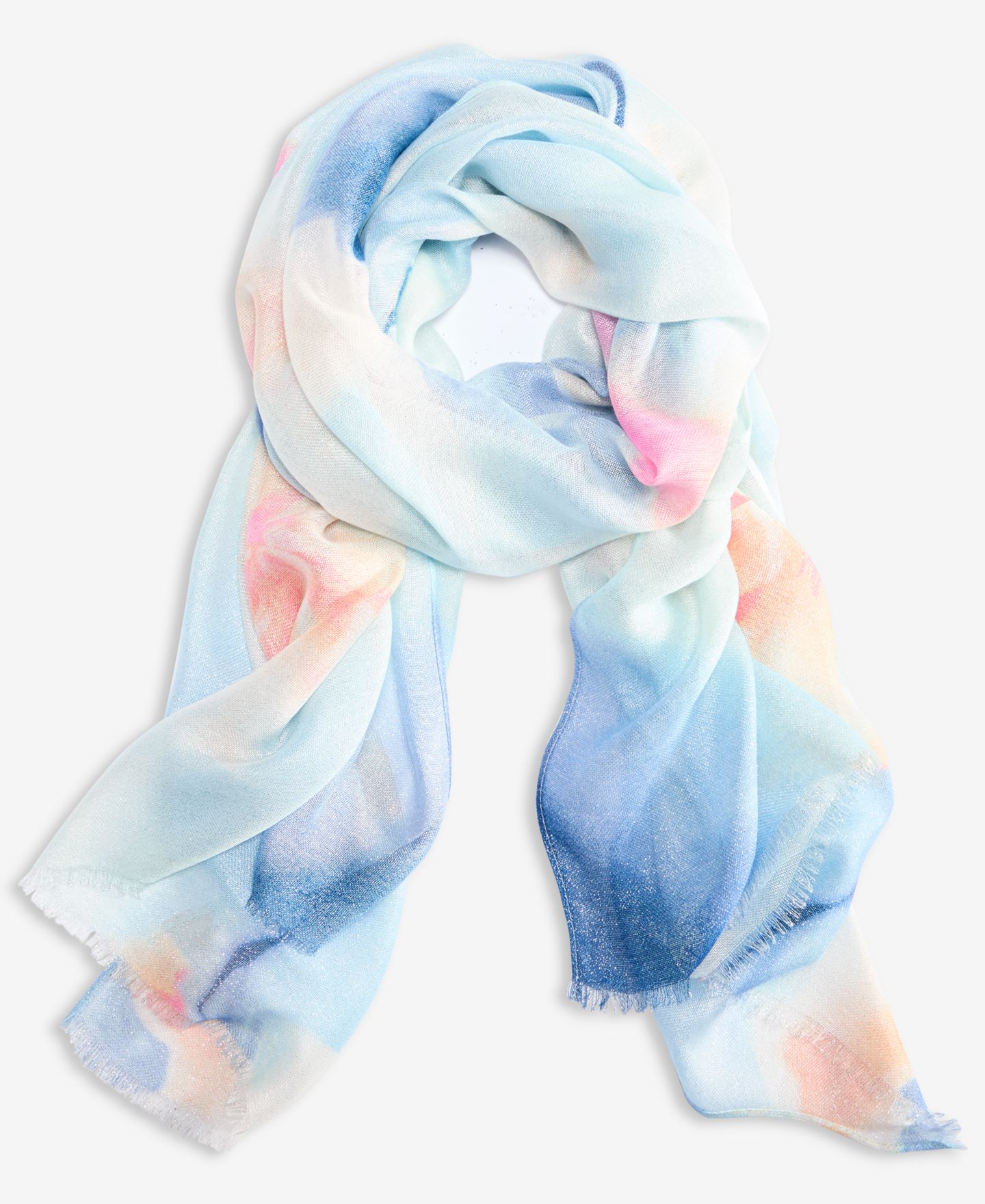 Женский шарф I.N.C. International Concepts Watercolor Mia Floral Oblong, цвет: Чёрный серо-коричневый — фото 4