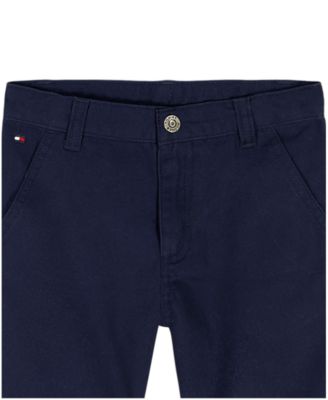 Boys' 2T-7 Point Collar Stripe Shirt and Shorts, 2-Piece Set