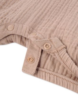 Baby Boys' Crewneck T-Shirt and Buttoned Shortall, 2-Piece Set