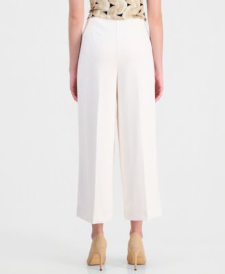 Petite Seamed Cropped Pull-On Pants