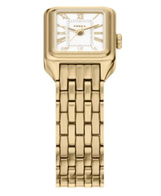 Women's Raquel Three-Hand Gold-Tone Stainless Steel Watch, 18mm