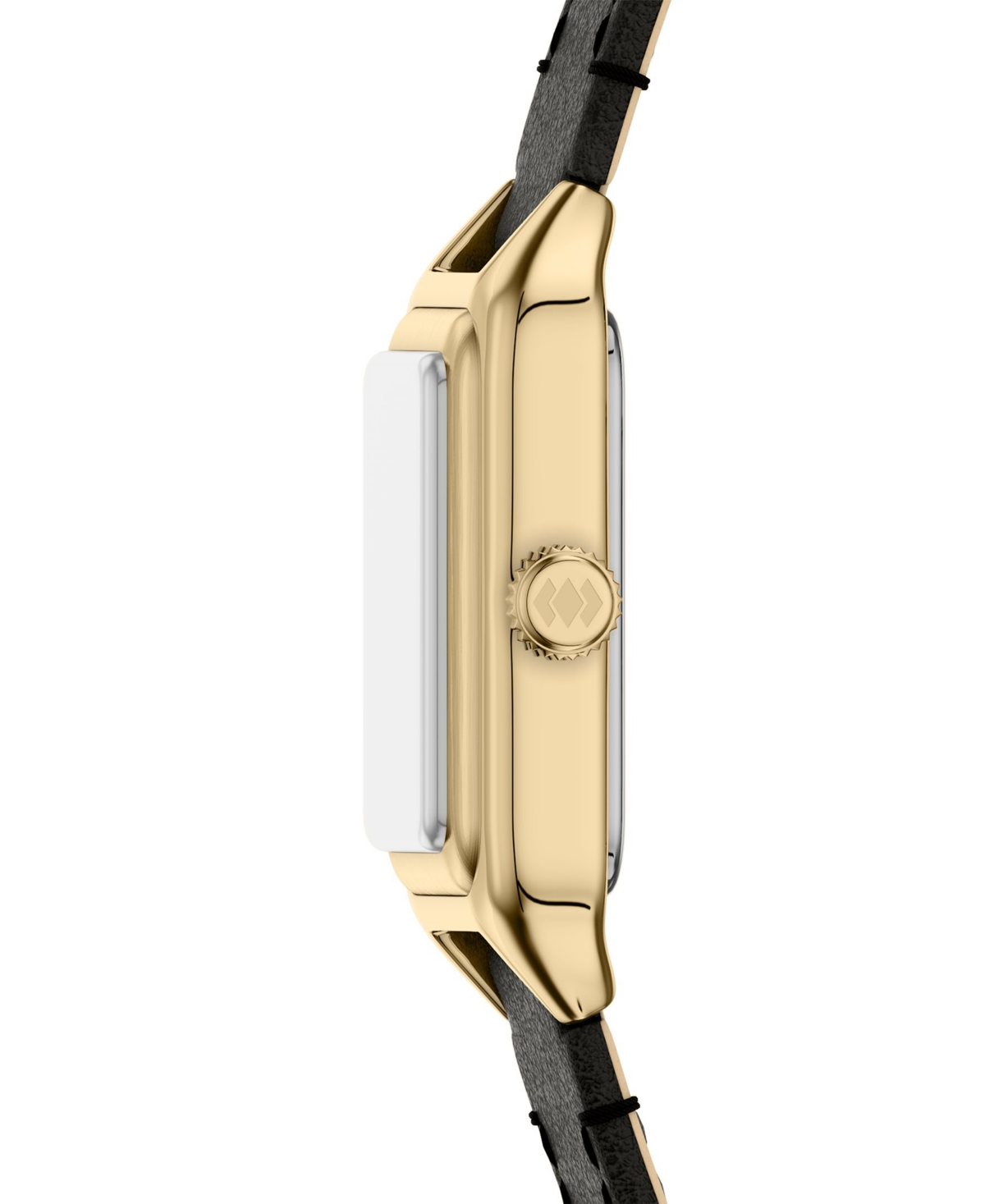 Fossil Women's Raquel Three-Hand Black Leather Watch, 18mm