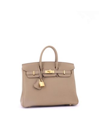 Birkin 25 Handbag Brown Togo with Gold Hardware