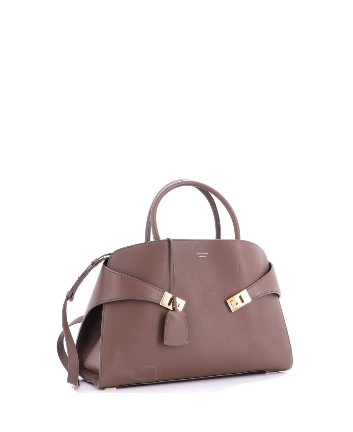 Pre-Owned Salvatore Ferragamo Large Hug Top Handle Bag Leather