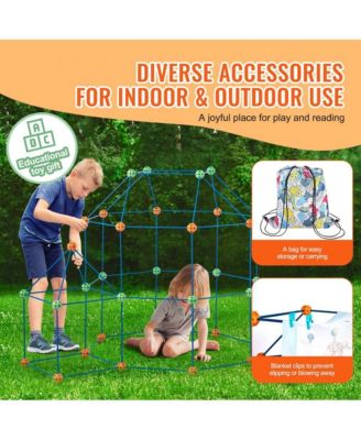 180PCS Kids Tent Fort Building Kit STEM Construction Set