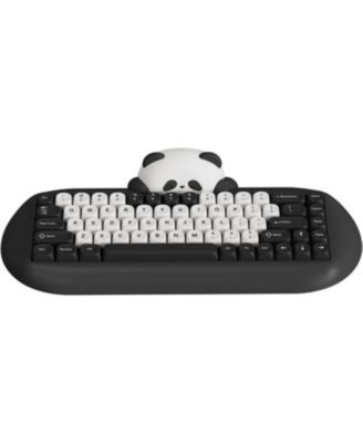 C68 Panda Wireless Mechanical Gaming Keyboard,68 Keys Cute Keyboard w/ PBT Keycaps, RGB Backlit, Hot Swappable Creamy Keyboard with BT5.0/2.4G
