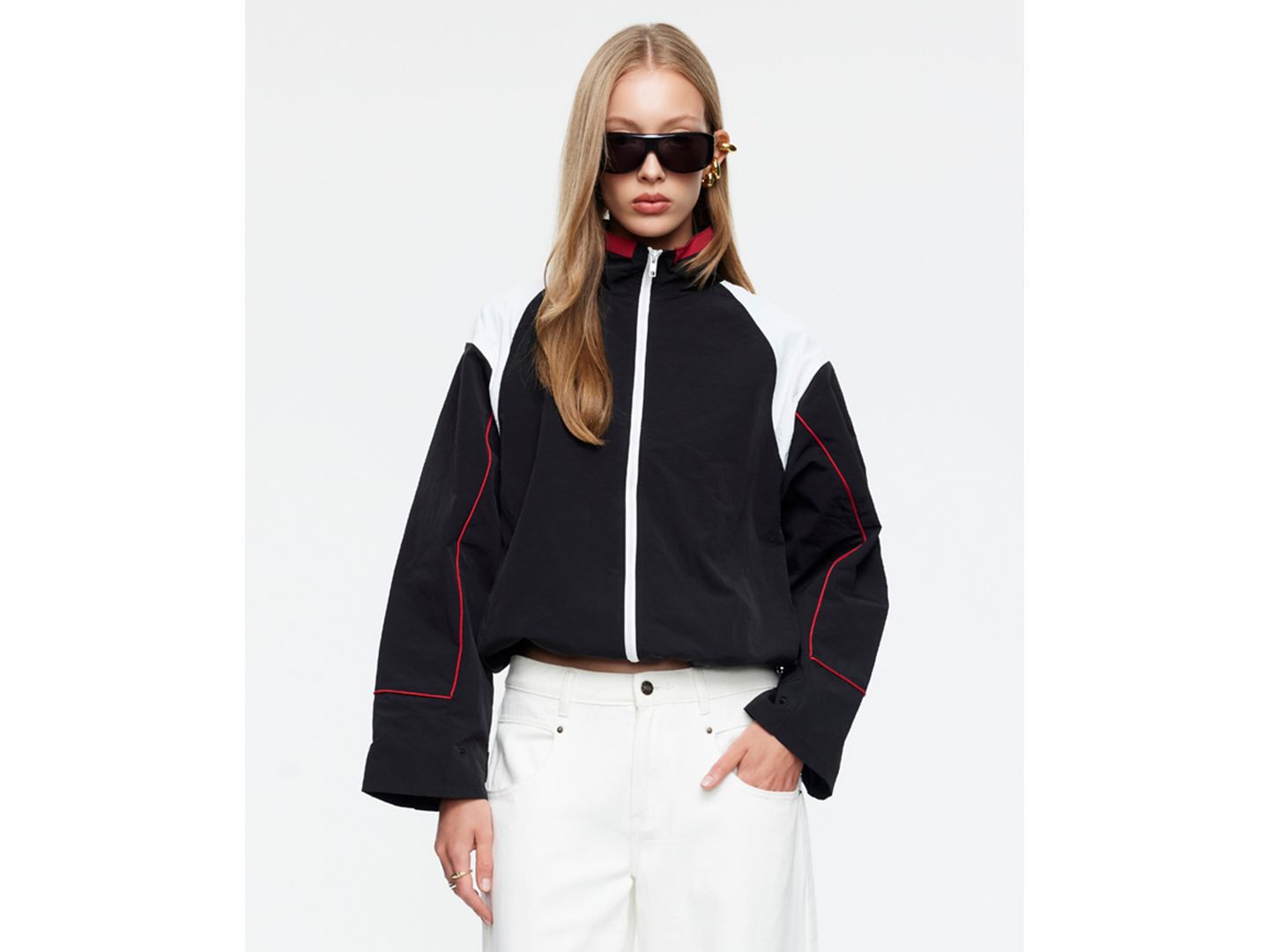 Женская куртка Lioness Shoreline Windbreaker High Neck, цвет: Чёрный — фото 1