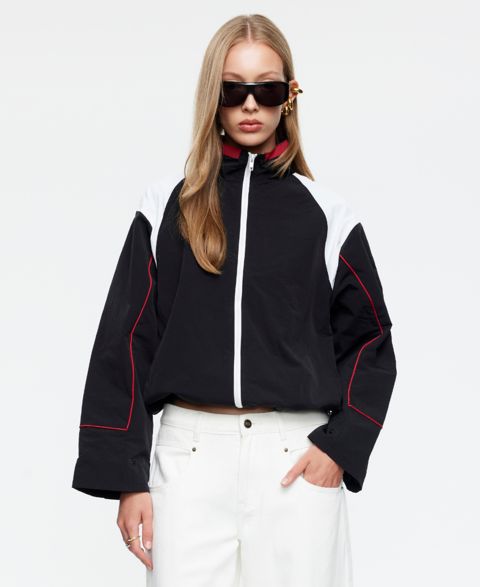 Женская куртка Lioness Shoreline Windbreaker High Neck, цвет: Чёрный