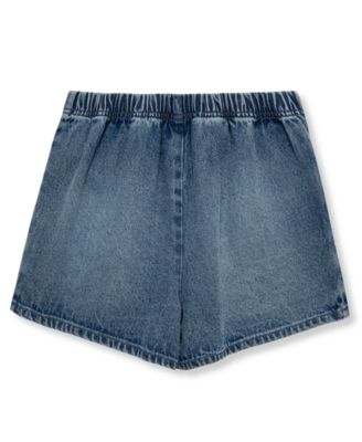 Girls' 7-16 Faux Wrap Denim Skort