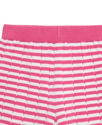Girls' 7-16 Mixed Stripe Sweater and Shorts, 2-Piece Set
