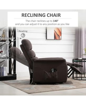 Electric Power Lift Recliner Chair for Elderly, Fabric Reclining Chair with Remote Control, Small Space Recliner for Seniors