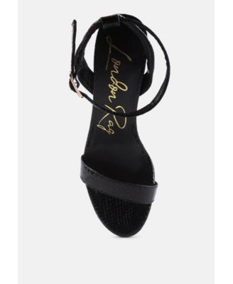 Womens Queen Bee Rhinestone Heeled Sandals