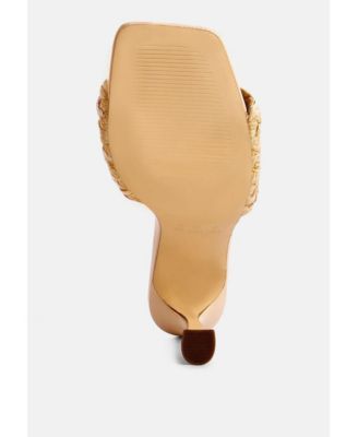 Womens Ny Tour Braided Strap Heel Sandals