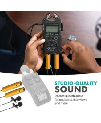 LV-6 Pro Grade Omnidirectional and Cardioid XLR Lavalier Condenser Microphone Set (48V Phantom Powered)