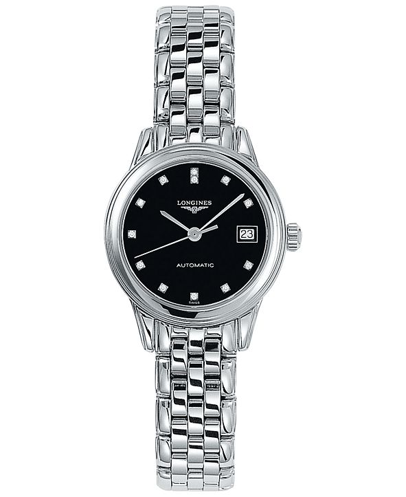 Longines Women's Swiss Automatic Flagship Diamond Accent  