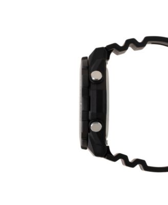 Men's Japanese Quartz Black Resin Watch 47.3mm