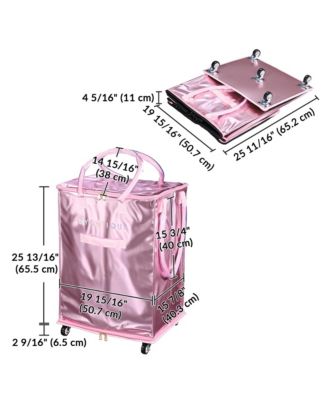 20" Rolling Tote Bag Grocery Bag on Wheels Shopping Trolley BubbleRush