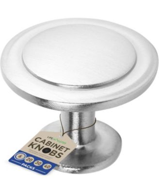 6pcs 1-1/4" Kitchen Cabinet Knobs - Rust-Proof, Brushed Nickel Finish, Modern Design, Strong Zinc Alloy