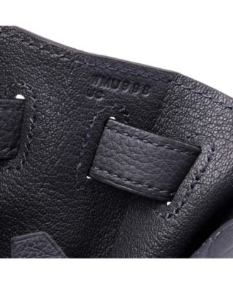 Pre-Owned HERMES Kelly 28 Handbag Grey Togo with Palladium Hardware