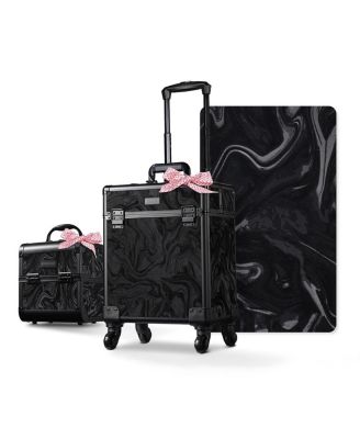 2-Piece Makeup Train Case Cosmetic Organizer Kit