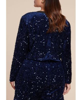 Women's Sequin Velvet Jacket