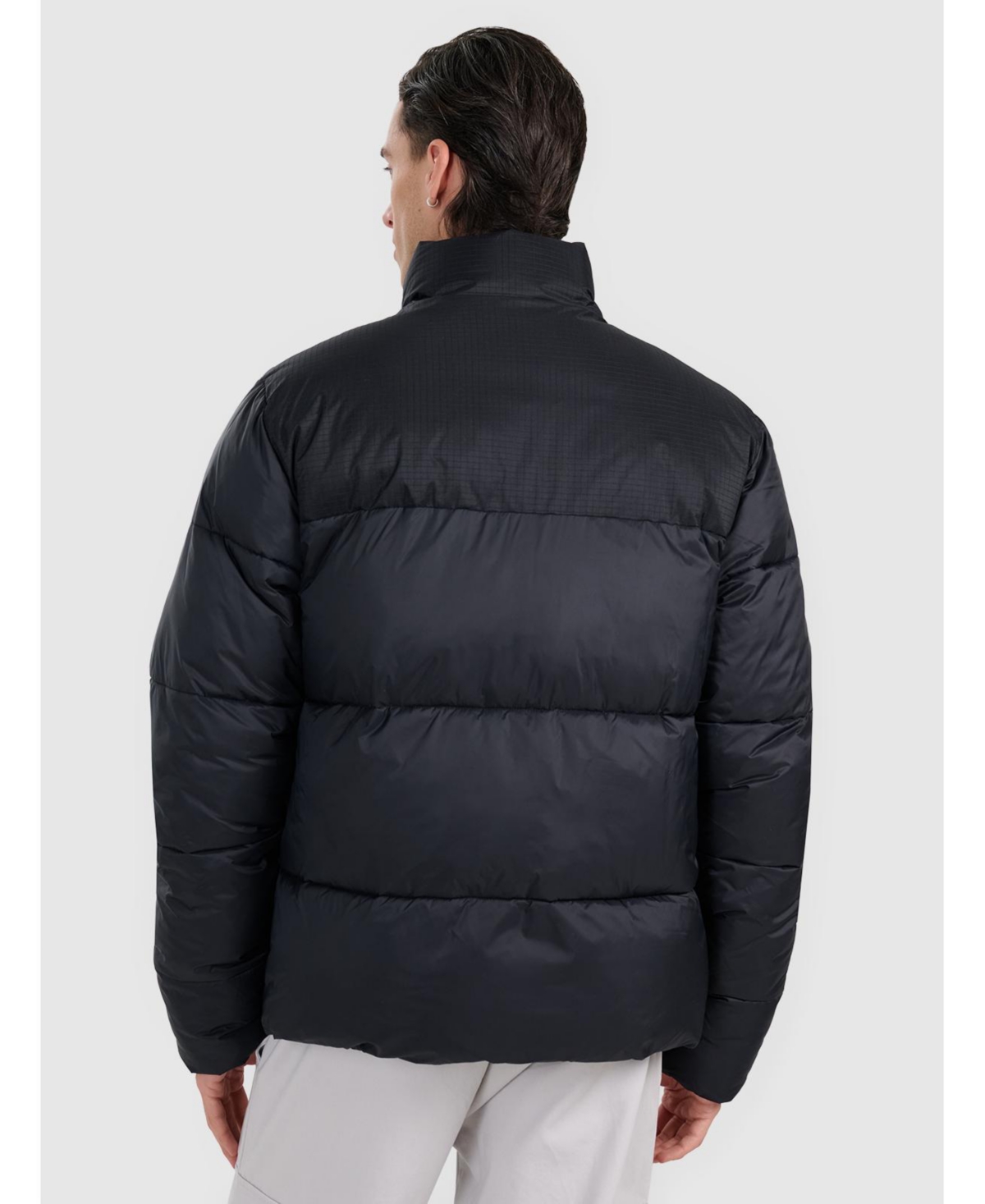 4F Men's padded jacket with synthetic filling - black