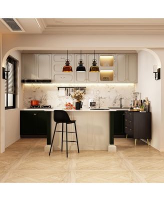 Black Wood Dresser Chest of Drawer With 6 Drawers