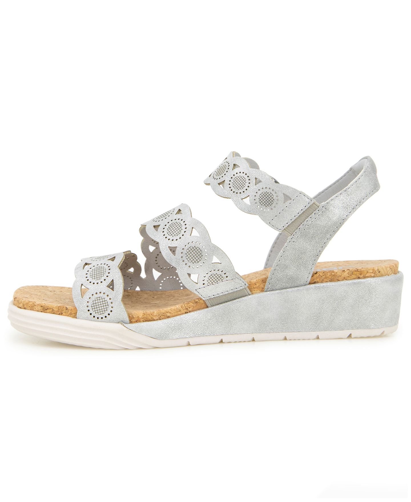 Женские сандалии JBU Winona Casual Wedge, цвет: Серебряный — фото 6