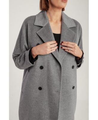 Women's Cashmere Double Breasted Long Coat