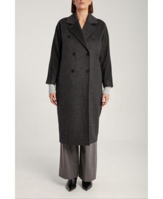 Women's Cashmere Double Breasted Long Coat