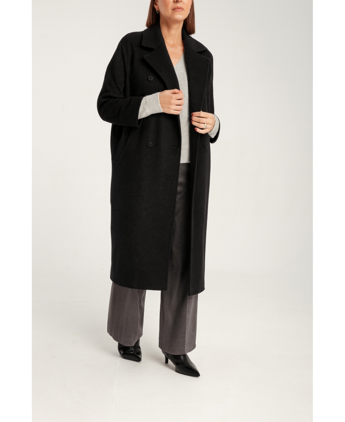 1982 Women's Cashmere Double Breasted Long Coat