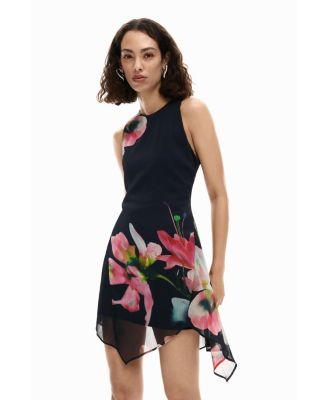 Women's Asymmetric floral dress