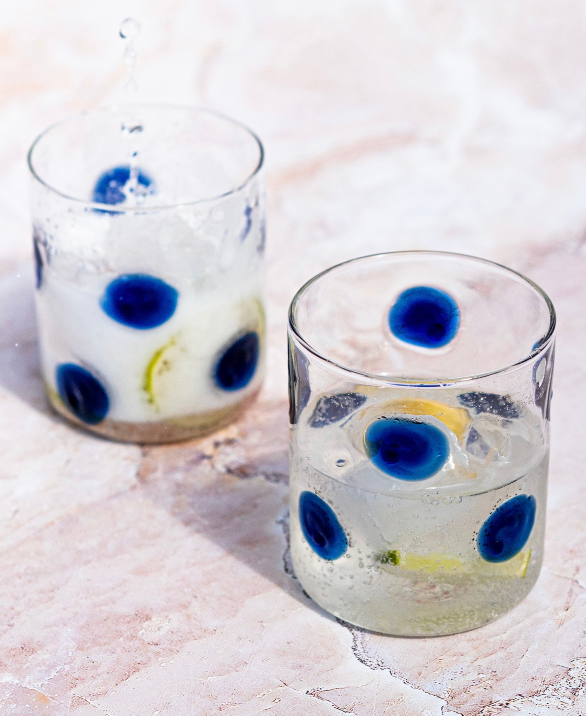 Vietri Drop Old Fashioned Whiskey Glasses, Set of 2