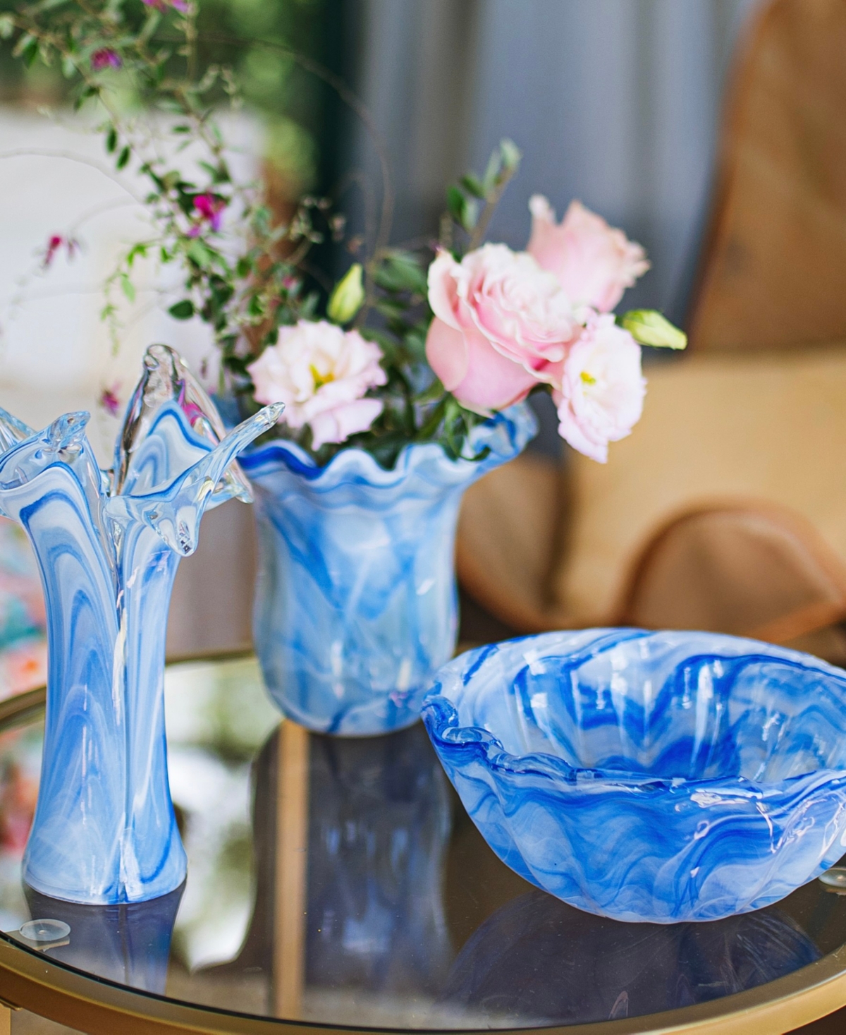 Vietri Onda 20 oz. Glass Small Bowl