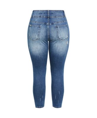 Women's Patched Apple Skinny Jean