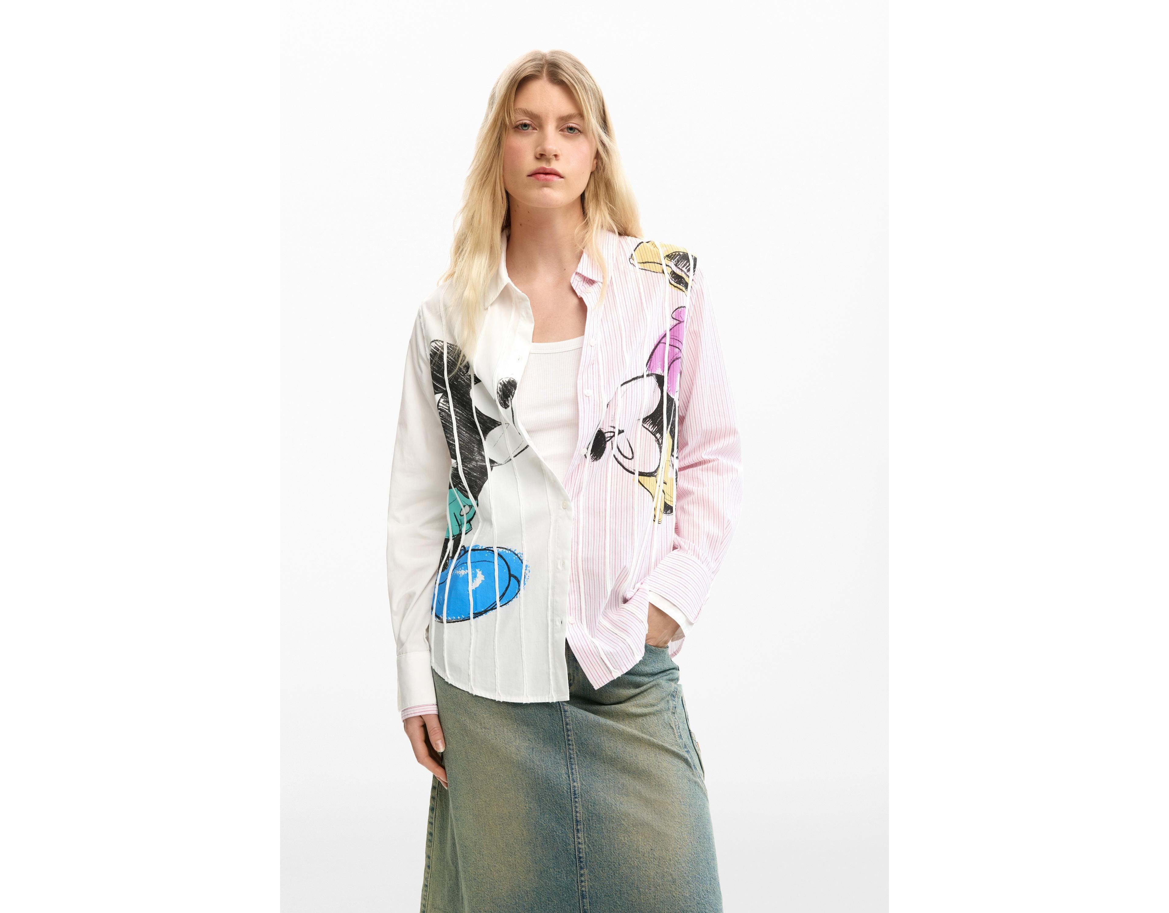 Desigual Women's Mickey And Minnie Mouse Shirt