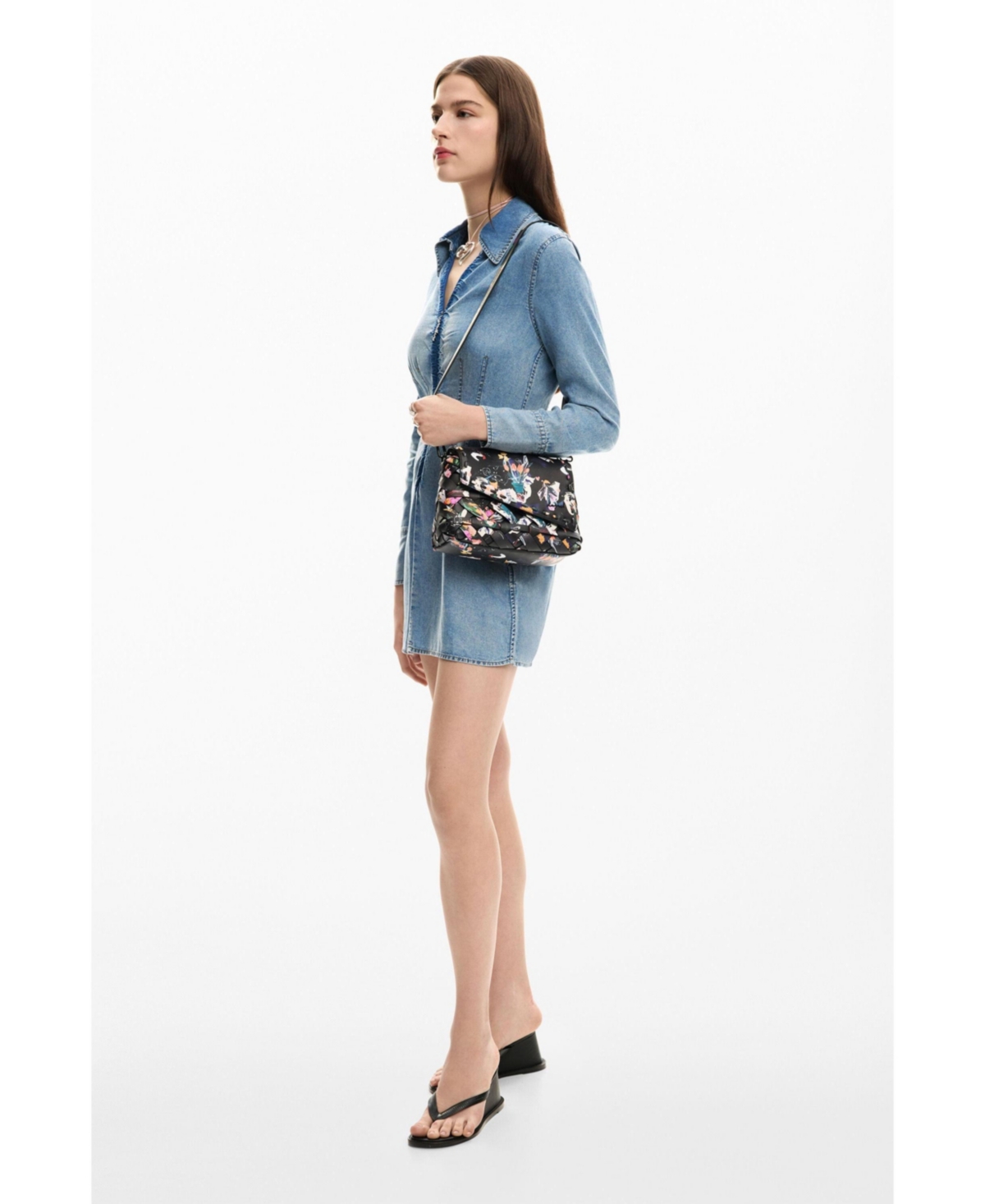 Desigual Women's Small braided floral bag