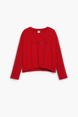 Girls's Plain T-shirt with strass logo