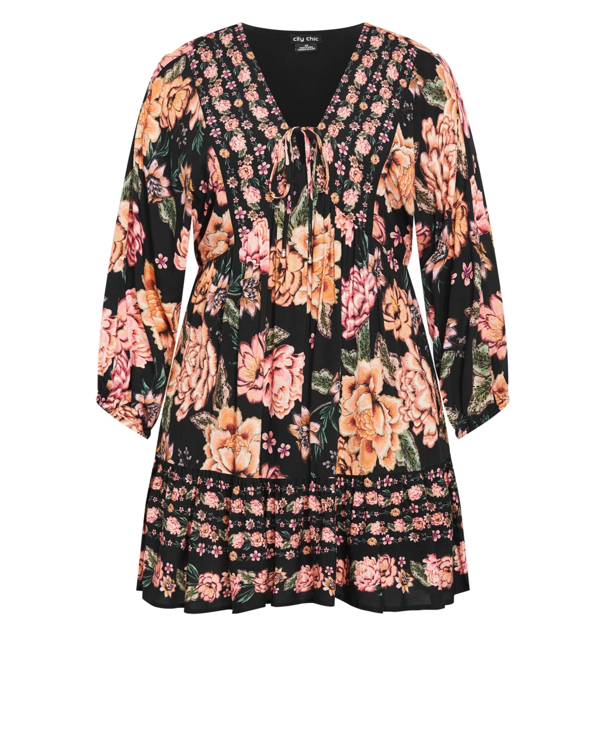 City Chic Women's Devine Mini Border Dress